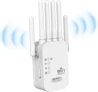 De WiFi-signaalversterker 1200 Mbps Dual-band (2,4/5 GHz) wit in één oogopslag