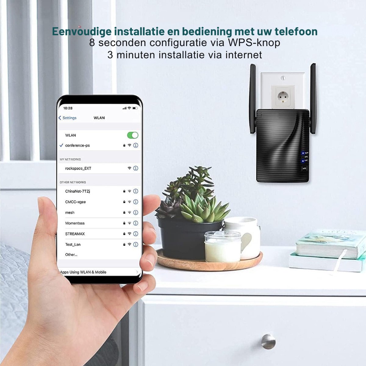 Wifi Stopcontact Versterker 1200 Mbit/s