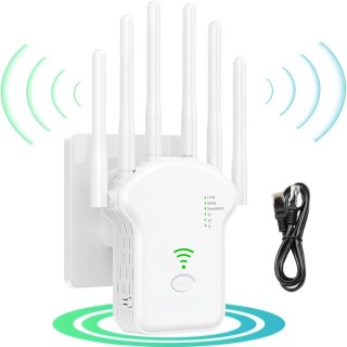WiFi Versterker 1200 Mbps met 6 antennes Wit