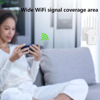 WiFi Versterker 1200 Mbps met 6 antennes Wit