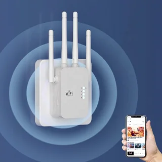 Wifi Versterker 1200 Mbps Wit - Draadloze Wifi Repeater