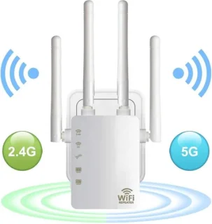 Wifi Versterker 1200 Mbps Wit - Draadloze Wifi Repeater