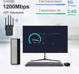 WiFi Versterker 1200 Mbps Zwart