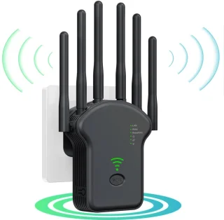 WiFi Versterker Dual-Band 1200 Mbit/s Zwart