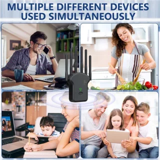 WiFi Versterker Dual-Band 1200 Mbit/s Zwart