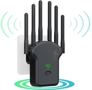 WiFi Versterker Dual-Band 1200 Mbit/s Zwart