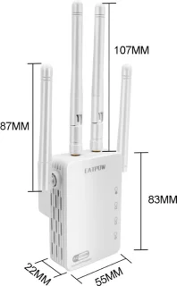 WiFi Versterker Dual Band 1200Mbps met 4 Antennes