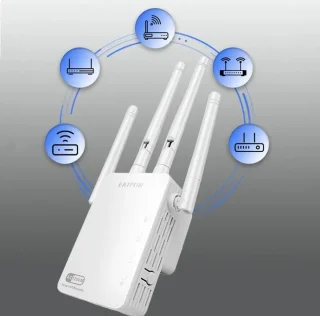 WiFi Versterker Dual Band 1200Mbps met 4 Antennes