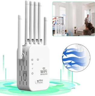 Wifi-versterker met 6 antennes