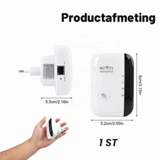 Wifi-versterker met ethernetpoort (wit)