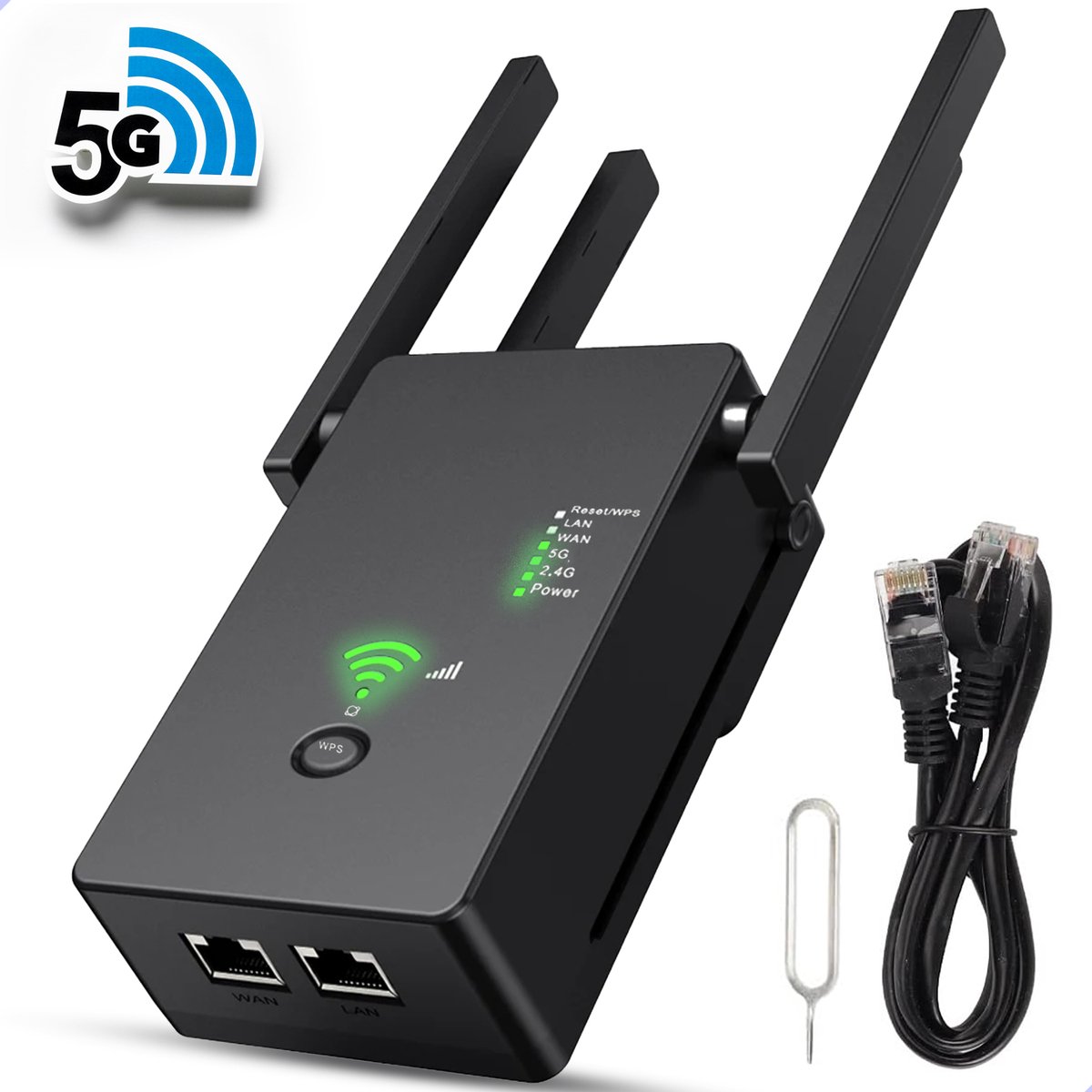 De WiFi Versterker Stopcontact 1200 Mbps 2.4/5 GHz in één oogopslag