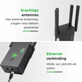 WiFi Versterker Stopcontact 1200 Mbps 2.4/5 GHz