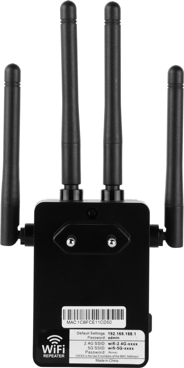 Wat vinden we goed aan de WiFi Versterker Stopcontact 1200 MB/s Zwart Ethernet
