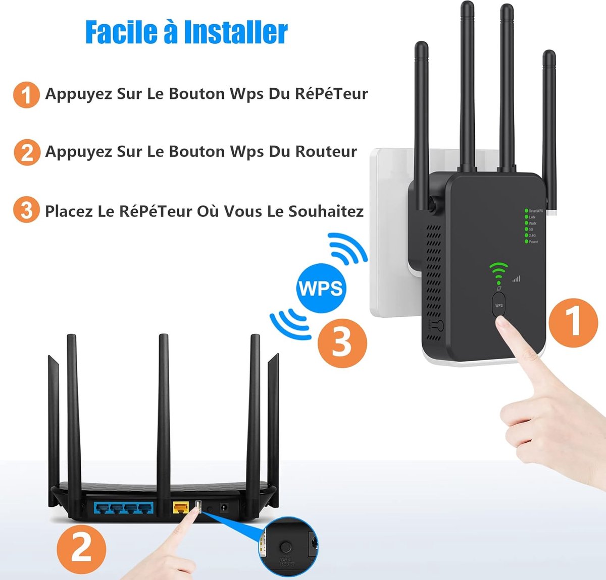 WiFi Versterker Stopcontact 2.4 & 5 GHz
