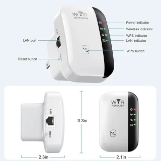 WiFi Versterker Stopcontact 2.4/5 GHz WPS