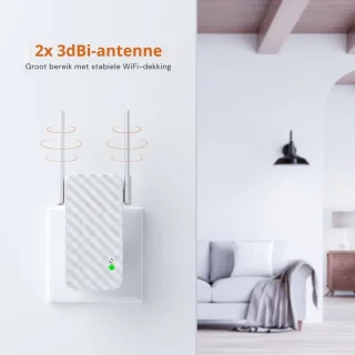 Wifi Versterker Stopcontact 300 Mbit/s Met Externe Antennes