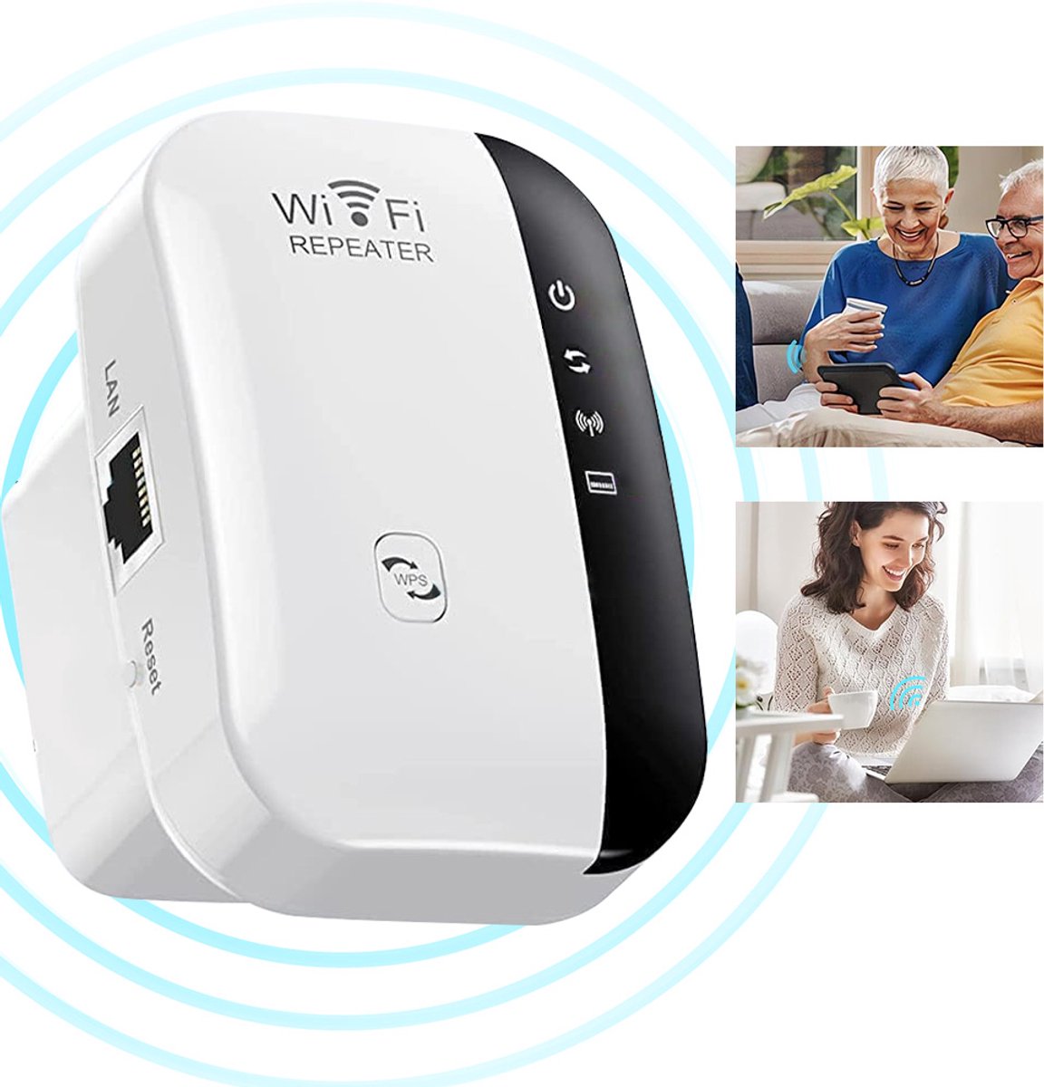 De WiFi Versterker Stopcontact 300Mbps - Draadloze Wifi Repeater - Wit in één oogopslag