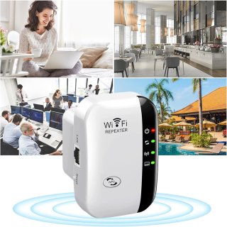 WiFi Versterker Stopcontact 300Mbps - Draadloze Wifi Repeater - Wit