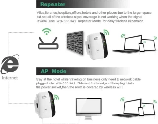 WiFi Versterker Stopcontact 300Mbps WiFi Extender