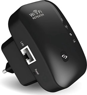 Wifi Versterker Stopcontact 300Mbps Zwart