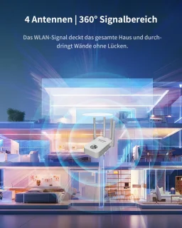 WiFi Versterker Stopcontact Dual Band met WPS