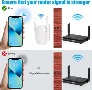 WiFi Versterker Stopcontact Dual Band WiFi Repeater