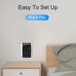 WiFi Versterker Stopcontact Zwart - Router Extender