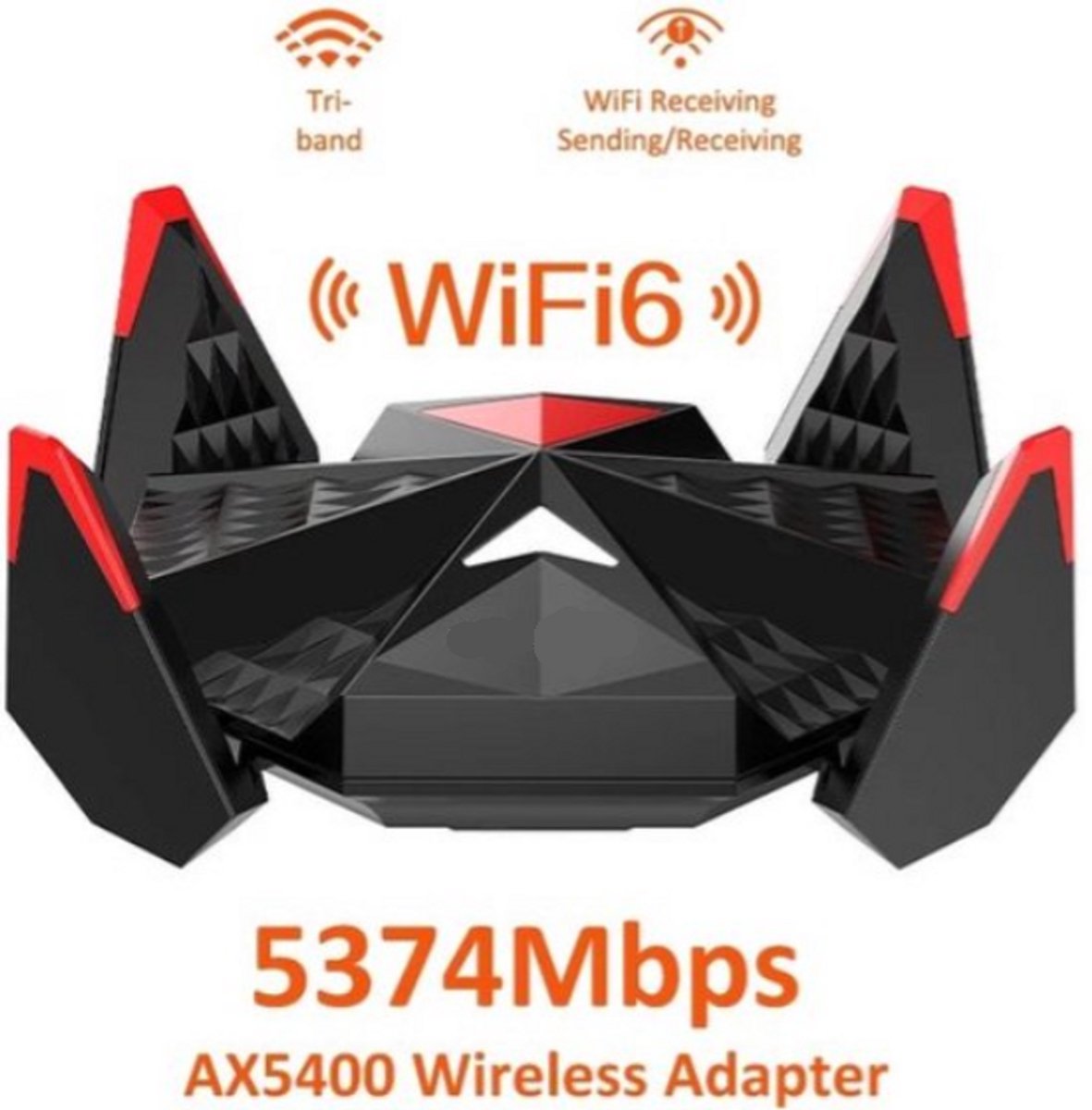 De Wifi6 Ax5400 USB Wifi Adapter Gigabit Internet Modem 5374Mbps in één oogopslag