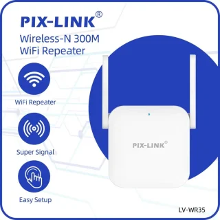 Wireless-N Wifi Versterker met RJ45-poort 300M Zwart