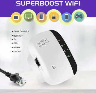 Wireless WiFi Versterker Stopcontact Wit - Wifi Repeater 300 Mbps Ethernet