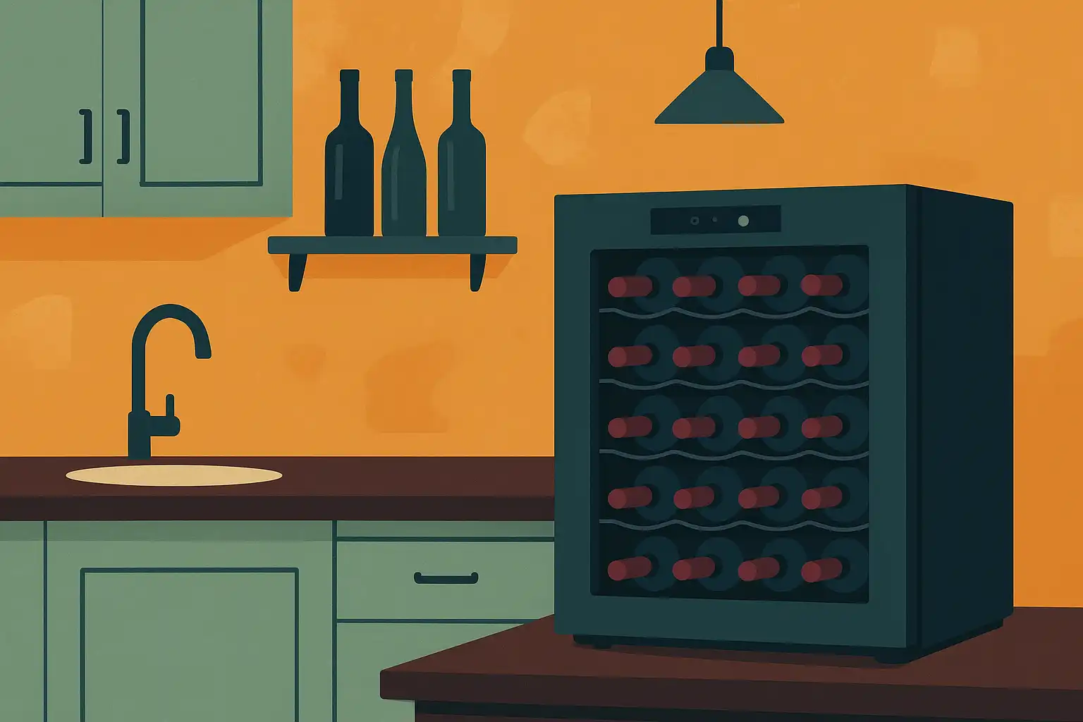 Kleine keuken, grote wijnliefde: compacte wijnkoelers die toch 24 flessen aankunnen