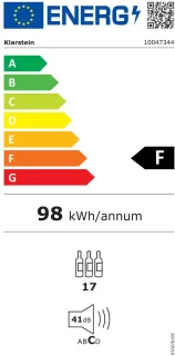Klarstein Velaire wijnkoelkast met twee zones - 17 flessen, inbouw, 5-22 °C, touchbediening, led, uv-glas, stil, wijnkoelkast, minimalistisch design