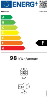 Klarstein Velaire wijnkoelkast met twee zones - 17 flessen, inbouw, 5-22 °C, touchbediening, led, uv-glas, stil, wijnkoelkast, minimalistisch design