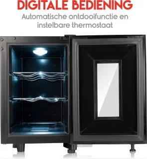 alpina Wijnkoelkast 6 Flessen Zwart