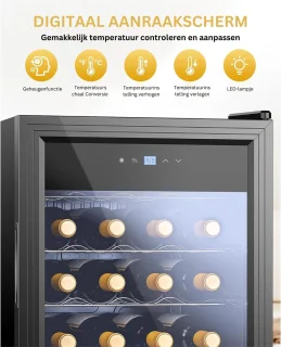 ApexArte Wijnkoelkast Zwart