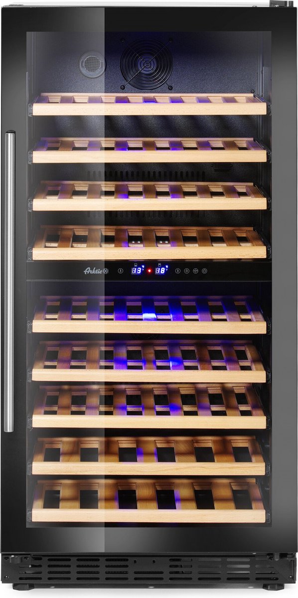 De Arktic Wijnkoeler 2 Zones 72 Flessen 237557 in één oogopslag