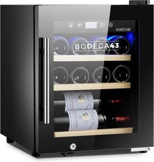 BODEGA43-12C wijnkoelkast 12 flessen zwart