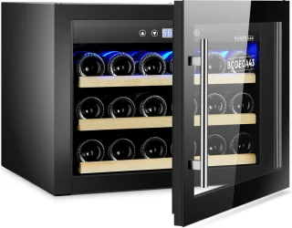 BODEGA43-18CR Inbouw Wijnkoelkast 18 Flessen Zwart