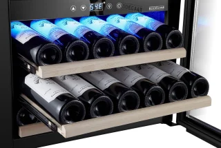 BODEGA43-18CR Inbouw Wijnkoelkast 18 Flessen Zwart