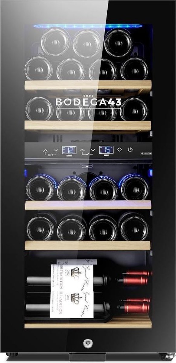 De BODEGA43-22 Vrijstaande Wijnklimaatkast 22 Flessen in één oogopslag