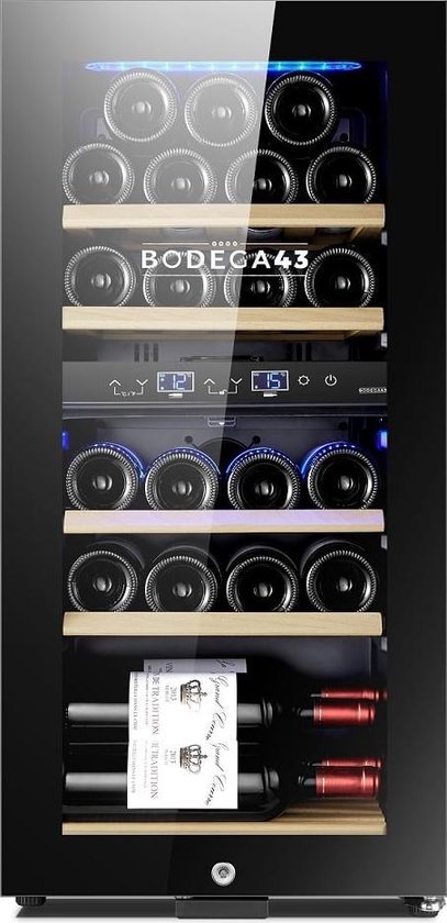 BODEGA43-22 Vrijstaande Wijnklimaatkast 22 Flessen review