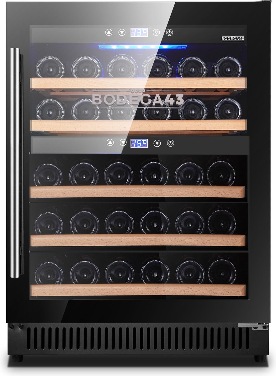 De BODEGA43 B4340 Inbouwwijnkoelkast 40 flessen in één oogopslag