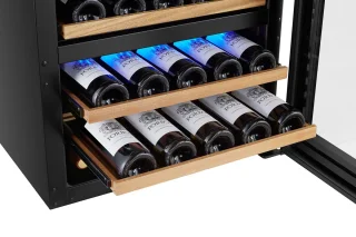 BODEGA43 Inbouw Wijnklimaatkast 2 Zones 25 Flessen Zwart