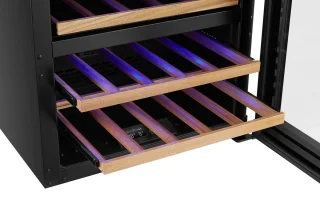 BODEGA43 Inbouw Wijnklimaatkast 2 Zones 25 Flessen Zwart