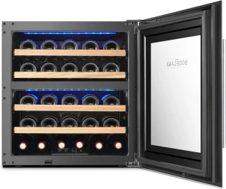 BODEGA43 Inbouw Wijnklimaatkast 2 Zones 25 Flessen Zwart