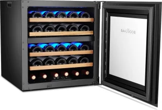 BODEGA43 Inbouw Wijnklimaatkast 2 Zones 25 Flessen Zwart