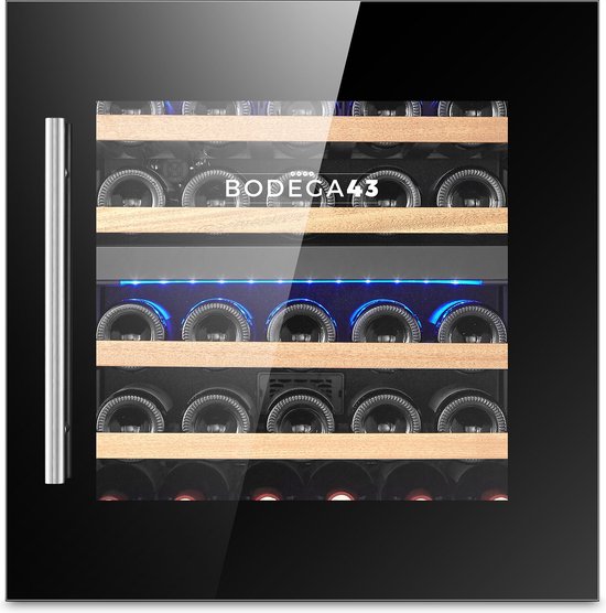 BODEGA43 Inbouw Wijnklimaatkast 2 Zones 25 Flessen Zwart review