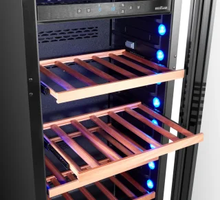 BODEGA43 inbouw wijnkoelkast 100 flessen 2 zones