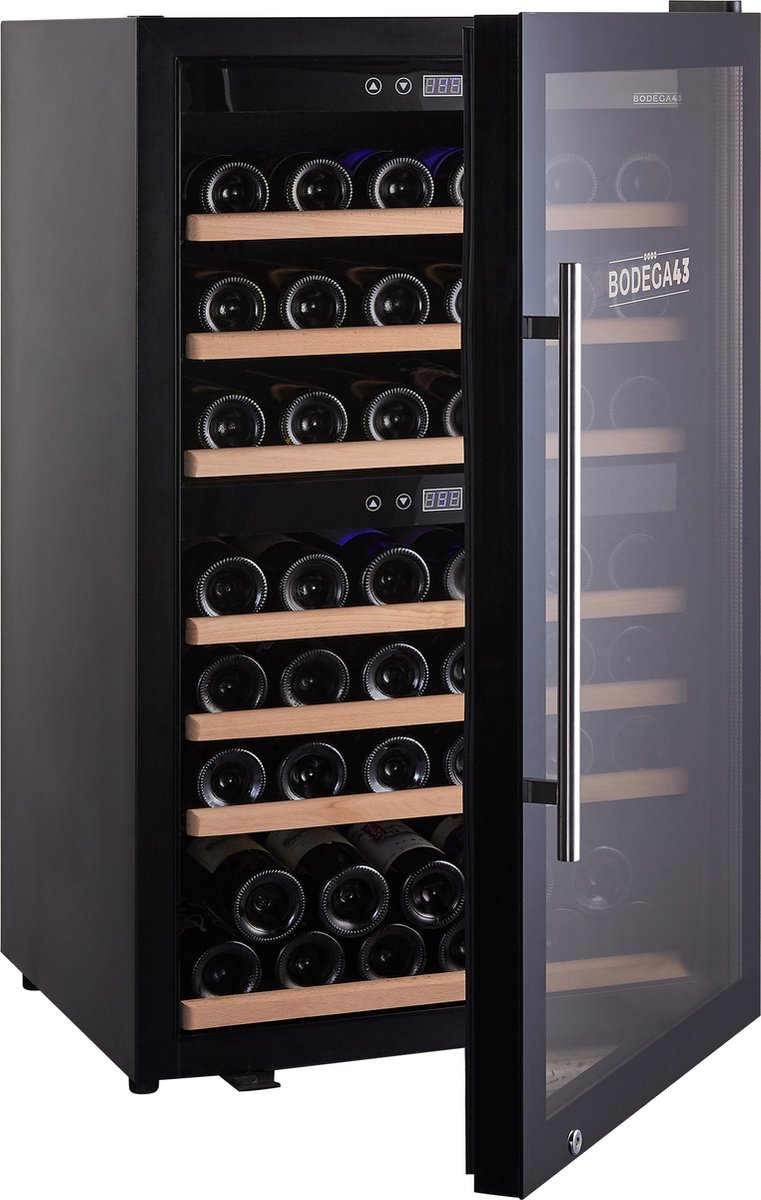 De BODEGA43 Wijnkoelkast 66 flessen in één oogopslag
