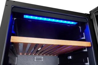 BODEGA43 Wijnkoelkast Inbouw 2 Zones 42 Flessen Zwart